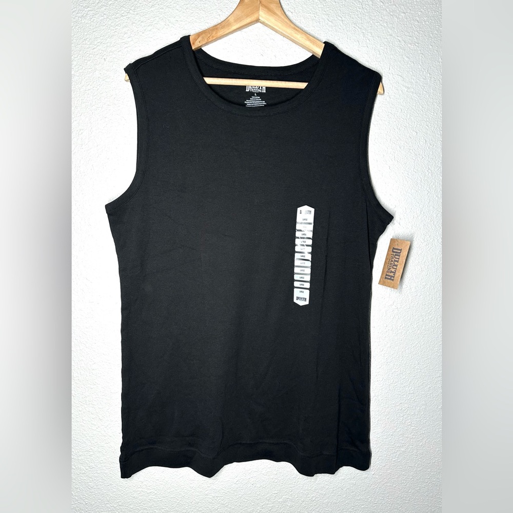 NWT Duluth Trading Women's Longtail T Tank Top 100% Cotton/Black Size Large